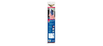 Annin Flags US Polycotton Flag Set With Pole, Red/White/Blue, 3ft x 5ft Flag, 6ft Steel Pole, 011320R