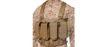 BlackHawk Tactical Commando Chest Harness - AK-47, M-16, and M-1 Magazines, Coyote Tan - 55CO00DE