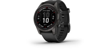 Garmin Fenix 7X ProSapphire Solar Edition Titanium with Fog Gray/Ember Orange Band Watch, 010-02778-14