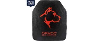 Guard Dog Body Armor OPMOD OpticsPlanet Exclusive Level III+ Ceramic UHMWPE Armor Plate, SAPI, Multi Curve, 10x12in, Black, OPMOD-3Plus