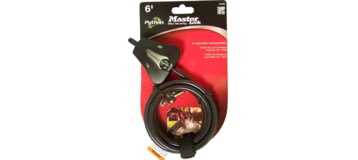 Master Lock Python Security Cable, 5/16in, Case of 6, Black 2489