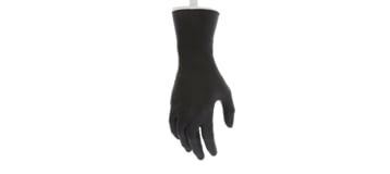 MCR Safety NitriShield Stealth Disposable Nitrile Gloves, Powder Free Industrial Food Service Grade, 12in Length, 6 mil Thickness, Black, Medium, Inner pack, 100, 6062M-EA