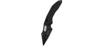 Microtech Stitch S/E Tactical Full Serrate 3.75in Folding Knife, Black, 169-3T