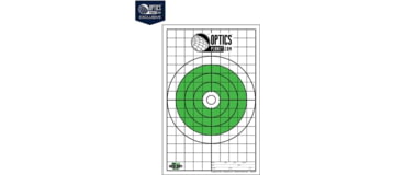 OpticsPlanet Exclusive EZ2C Targets Red Dot Optics Style 5, Green and Black Ink on High Quality White Paper, 25 Pack, EZ2CRD05