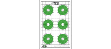 OpticsPlanet Exclusive EZ2C Targets Red Dot Optics Style 6, Green and Black Ink on High Quality White Paper, 25 Pack, EZ2CRD06
