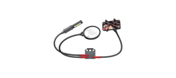 Real Avid Smart-Assist Plug and Play Hands-Free Accessory System Mount, Quick-Connect Clip, 4 Locking Ports, Smart Dock, 5in Magnifying Glass, 180 Lumen Light, Cell Phone Holder, Large, Black, AVMVACC