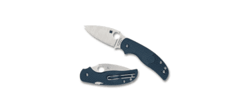 Spyderco Sage 5 Folding Knife, 3in, CPM SPY27, Spear Point Blade, Plainedge, FRN Cobalt Blue Handle, C123PCBL