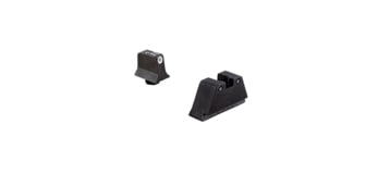 Trijicon For Glock Sup Night Sight w/ Wht Outline/Grn Lamps, White/Black, Suppressor Night Sight Set 196577