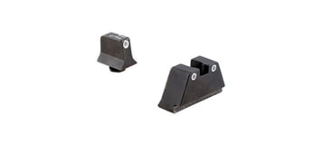 Trijicon For Glock Suppressor Night Sight Set - White Outline - Green Lamps for Calibers 9mm,.40,.43,.45 G.A.P.,.357 GL201-C-600649