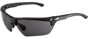 TRYBE Tactical Universal Fit Safety Glasses, Adjustable Wire Core Temples and Nose Piece, Gray Lens, Black, UFSG-GR