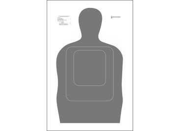 Action Target TQ-15 Standard Silhouette 25 Yard Qualification Target 100 Per Case, Gray, 24in x 45in, TQ-15