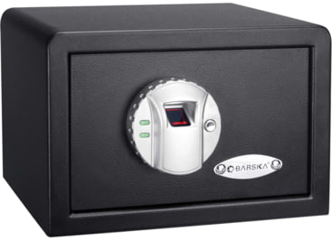 Barska Compact Biometric Gun Safe, Black, 12x8x7.75in w/ Motorized Lock AX11620