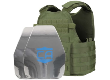 Caliber Armor AR550 11x14 Level III+ Body Armor/Condor MOPC Package w/PolyShield Spall Coat