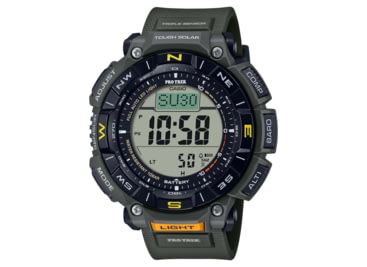Casio Outdoor Casio Pro Trek Solar Watch Triple Sensor Watching Featuring an Altimeter, Barometer, Digital Compass, Thermometer and 100M WR - Men's