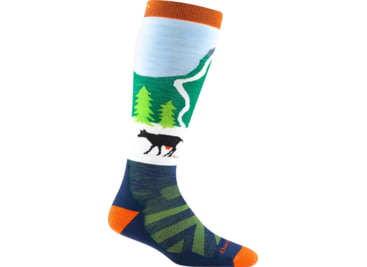 Darn Tough Pow Cow OTC Midweight w/ Cushion Socks - Kids, Green, Small, 3804-GREEN-S-DARN