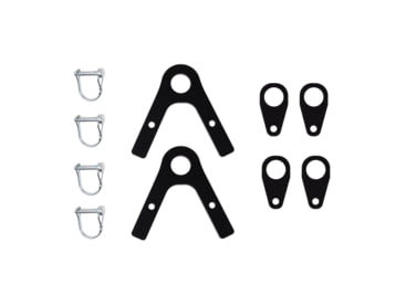 Double Tap Industries Conduit DIY Target Stand Bracket Kit for Steel Targets, Conduit Brackets &amp; Quick Pins w/Chain/Strap Hanging Brackets, Black, TS-CK-S