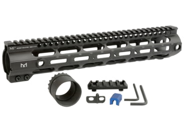 Midwest Industries High Combat Rail Handguard, DPMS LR-308, 12.625 in, M-LOK, .210 Tang Height, Anodized, Black, MI-CR308-12.625