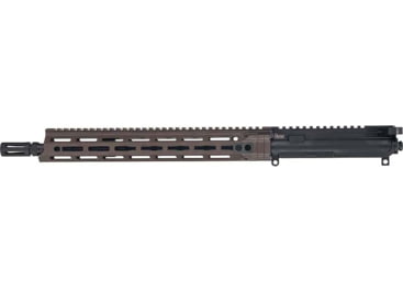 OpticsPlanet Exclusive Daniel Defense Custom A4 Upper Receiver Group, 14.5 in, GV MID Daniel Defense Extended Flash Suppressor, MFR 13.5 Mil Spec, Black/Brown, DD-CTM-URG-OP2
