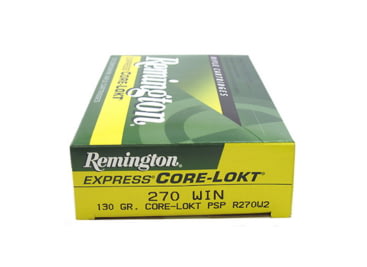 Remington Core-Lokt .270 Winchester 130 Grain Core-Lokt Pointed Soft Point Centerfire Rifle Ammo, 20 Rounds, 27808