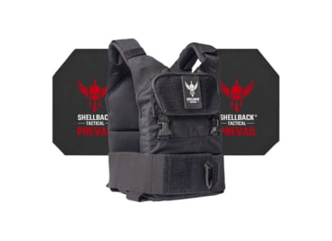 Shellback Tactical Stealth 2.0 Active Shooter Kit with Level IV Model 4S17 Armor Plates, Black, One Size, SBT-STLTHPC2-4S17-BK