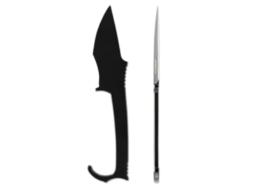 Skallywag Tactical MDV Plus One Fixed Blade Knife, 3.25 in, D2, Modified Tanto Blade, Black, MDV Plus One-Black