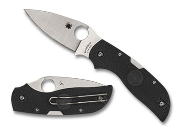 Spyderco Chaparral Folding Knife, 2.8in, CTS XHP, Serrated Leaf Blade, FRN Black Handle, C152SGY