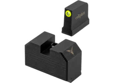 TRYBE Defense High Glow 1-Dot Tritium Night Sights for Glock 17/19/22/23/24/26/27/33/34/35/37/38/39, High, Black, 1DTSG-HI