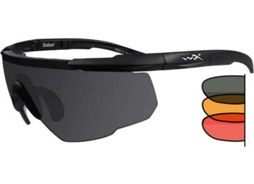 Wiley X Saber Advanced Shooting Glasses with Grey/Clear/Rust/Matte Tan Frame #308T - Al Flahertys Outdoor Store