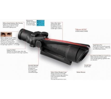 Trijicon TA31RCO-A4CP ACOG 4x32 USMC Rifle Combat Optical Sight