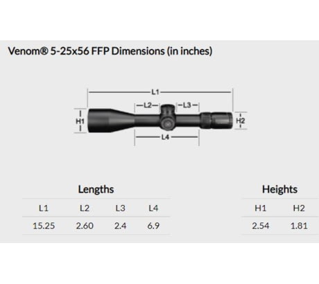 Vortex Venom 5-25x56mm 34mm Tube First Focal Plane Rifle Scope VEN