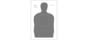 Action Target TQ-15 Standard Silhouette 25 Yard Qualification Target 100 Per Case, Gray, 24in x 45in, TQ-15