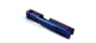 Gun Cuts Raider Slide for Glock 26, No Optic Cut, Arctic Laser Blue, GC-G26-RAI-ALS-NO