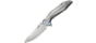 Kubey Nova Framelock Folding Knife, 3.66 in, 14C28N Steel, Drop Point Blade, 6AL4V Titanium Handle, KB235F