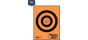 OP Exclusive - EZ2C Targets Self-Adhesive Mini 3.5in Bullseye on 4.25x5.5in Orange and Black Ink, Tear-Off Pad of 15, Orange, EZ2CM01K