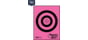 OP Exclusive - EZ2C Targets Self-Adhesive Mini 3.5in Bullseye on 4.25x5.5in Pink and Black Ink, Tear-Off Pad of 15, Pink, EZ2CM01P