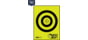 OP Exclusive - EZ2C Targets Self-Adhesive Mini 3.5in Bullseye on 4.25x5.5in Yellow and Black Ink, Tear-Off Pad of 15, Yellow, EZ2CM01Y