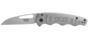 SOG Specialty Knives &amp; Tools Escape FL Folding Knife, 3in, 8Cr13MoV Steel Blade, Straight, Silver, Stainless Steel Handle, Grey/Grey, SOG-14-52-01-57