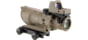 Trijicon 4x32 ACOG Rifle Scope, Dual Illuminated Red Chevron .223 Reticle w/ Colt Knob Thumbscrew Mount & LED 3.25 MOA Red Dot RMR Type 2, Cerakote FDE, 100570