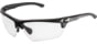 TRYBE Tactical Universal Fit Safety Glasses, Adjustable Wire Core Temples and Nose Piece, Clear Lens, Black, UFSG-CL